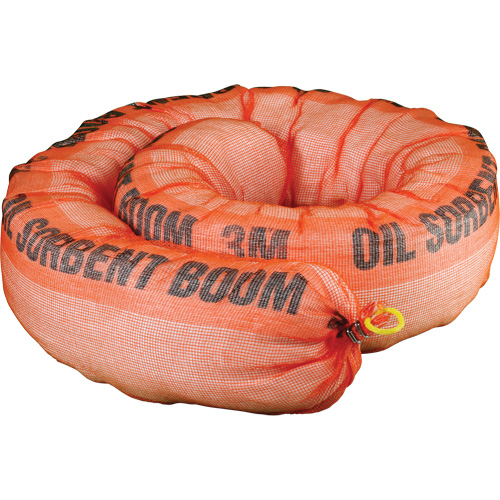 Petroleum Sorbent Boom, Oil Only, 1.5' L x 10" W, 69.3 gal Absorbancy Toolneeds Inc.