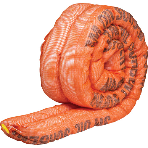 Barri&egrave;re de pollution absorbante double pour produits p&eacute;troliers, Huile seulement, 10' lo x 4" la, Absorption 36,8 gal Toolneeds Inc.