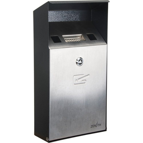 Cendrier, Montage mural, Acier inoxydable, Capacit&eacute; 1 Litre, Hauteur 11-4/5" Toolneeds Inc.