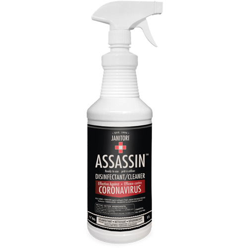 Janitori Assassin Ready-to-Use Disinfectant Cleaner, 1 L, Trigger Bottle Toolneeds Inc.