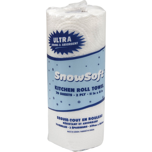 Snow Soft Premium Kitchen Towels, 2 Ply, 70 Sheets/Roll, 8" W, 11" L Toolneeds Inc.