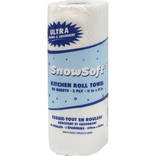 Snow Soft Premium Kitchen Towels, 2 Ply, 85 Sheets/Roll, 8" W, 11" L Toolneeds Inc.