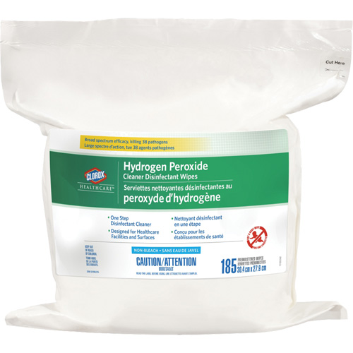Lingettes d&eacute;sinfectantes et nettoyantes &agrave; base de peroxyde d'hydrog&egrave;ne Healthcare, 185 lingettes Toolneeds Inc.