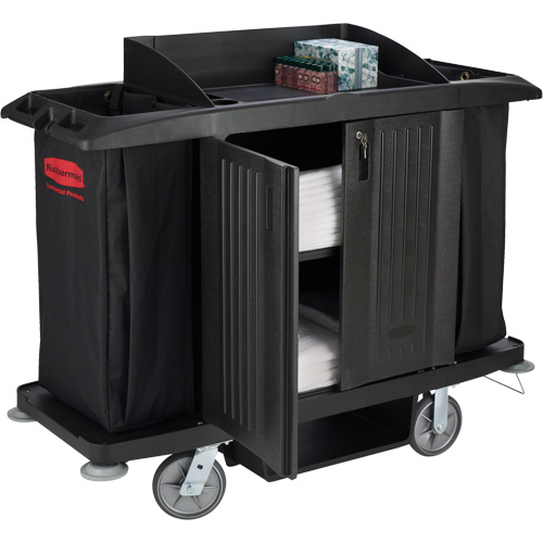 Executive Full-Size Housekeeping Cart with Doors Toolneeds Inc.