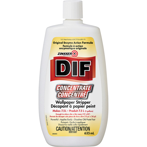 D&eacute;capant &agrave; papier peint en liquide concentr&eacute; Zinsser DIF, 635 ml, Bouteille Toolneeds Inc.