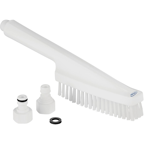 Brosse &agrave; main avec circulation d'eau, Soies Ferme, Longueur de 13", Blanc Toolneeds Inc.