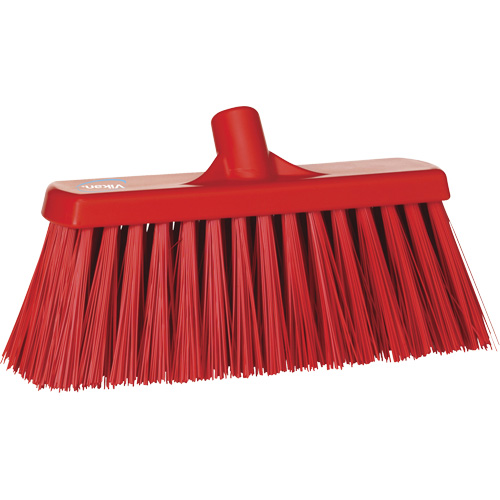 Heavy-Duty Push Broom, Stiff Bristles, 13", Polyester, Red Toolneeds Inc.