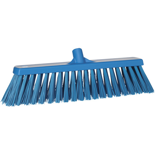 Heavy-Duty Push Broom, Stiff Bristles, 20", Polyester, Blue Toolneeds Inc.