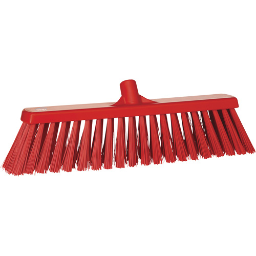 Heavy-Duty Push Broom, Stiff Bristles, 20", Polyester, Red Toolneeds Inc.