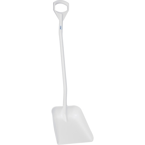 Ergonomic Large Blade Shovel, 51" Length, Plastic, White Toolneeds Inc.