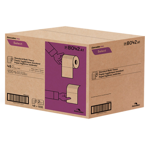 Papier hygi&eacute;nique Pro Select, 2 Pli, 500 Feuilles/Rouleu, Blanc Toolneeds Inc.