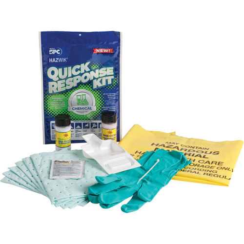 Hazwik&reg; Quick Response Spill Kit for Chemical Spills, Hazmat, Bag, 0.33 US gal. Absorbancy Toolneeds Inc.