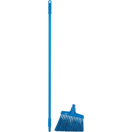 Angle Broom Head with Handle, X-Coarse Bristles, 12", Polyester, Blue Toolneeds Inc.