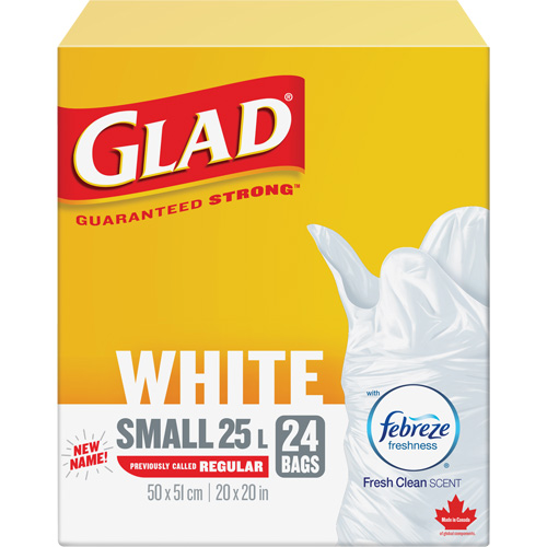 Small 25L Febreze Garbage Bags, Regular, 20" W x 20" L, White Toolneeds Inc.