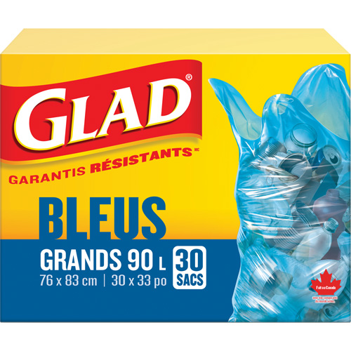 45L Recycling Bags, Regular, 30" W x 33" L, Blue Toolneeds Inc.