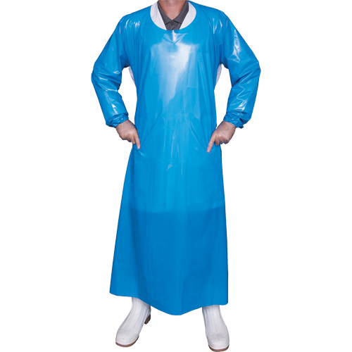 Top Dog 6 Mil. Gown, Large, Blue, Polyurethane Toolneeds Inc.