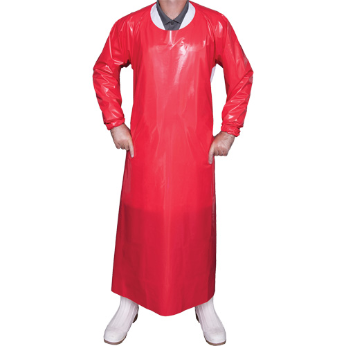 Top Dog 6 Mil. Gown, X-Large, Red, Polyurethane Toolneeds Inc.