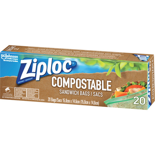 Sacs &agrave; sandwich compostables Ziploc Toolneeds Inc.