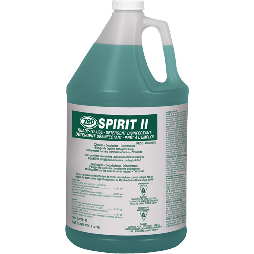 Spirit II Detergent Disinfectant, 4 L, Jug Toolneeds Inc.