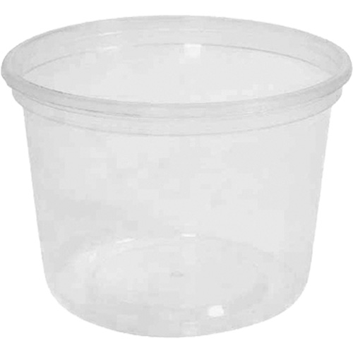 MicroGourmet 16 oz. Clear Deli Container without Lid, Plastic, Round Toolneeds Inc.