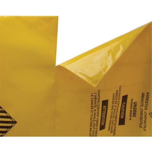 Doublures pour d&eacute;chets dangereux, Amiante, 40" lo x 26" la, 3 mils Toolneeds Inc.