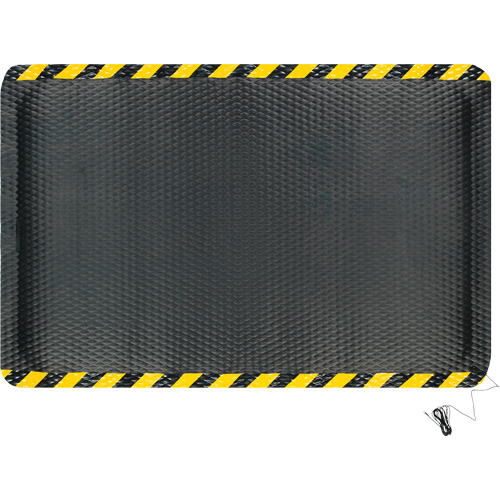 Hog Heaven Electrically Conductive Mat, 4' W x 6' L, 5/8" Thickness, Black/Yellow, Nitrile Toolneeds Inc.