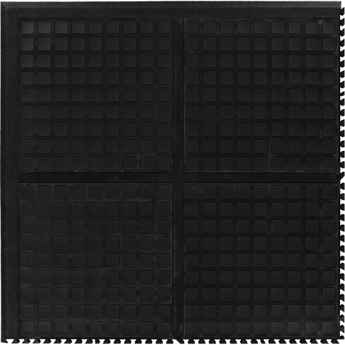Tuile de centre modulaire Hog Heaven III Comfort, Ondul&eacute;, 3' x 3' x 3/4", Noir, Nitrile Toolneeds Inc.