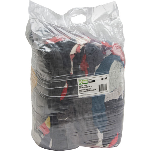 Chiffons fabriqu&eacute;s &agrave; partir de mat&eacute;riaux recycl&eacute;s, Molleton, M&eacute;lange de couleurs, 25 lb Toolneeds Inc.