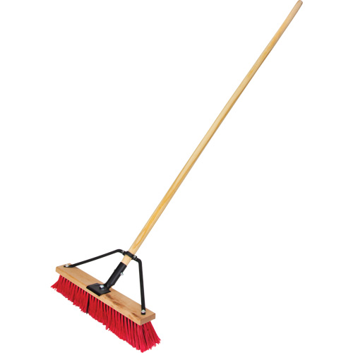 Push Broom with Braced Handle, 18", Medium, PVC Bristles Toolneeds Inc.