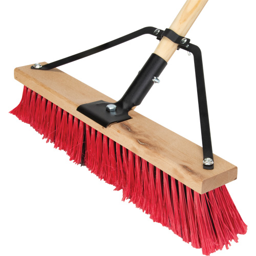 Push Broom with Braced Handle, 18", Medium, PVC Bristles Toolneeds Inc.