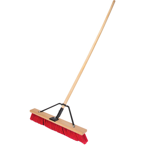 Balai-brosse &agrave; manche renforc&eacute;, 24", Moyen, Soies PVC Toolneeds Inc.