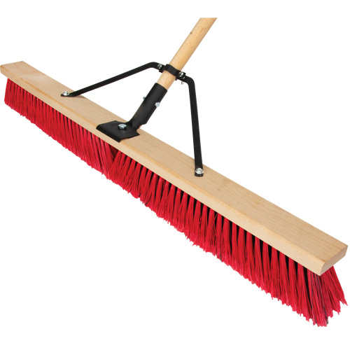 Push Broom with Braced Handle, 36", Medium, PVC Bristles Toolneeds Inc.