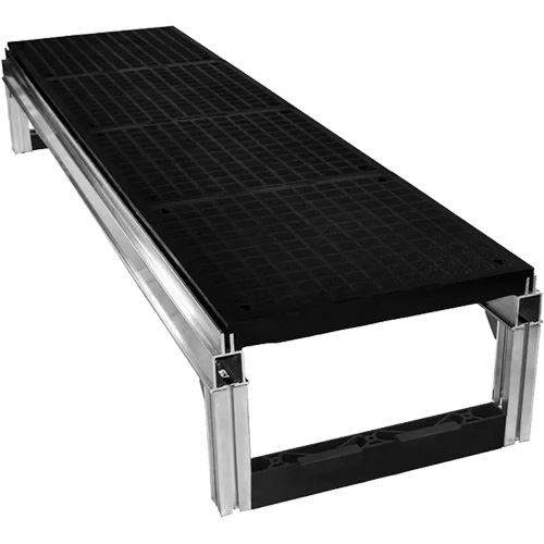 Trousse de plateforme de travail modulaire en aluminium lisse FOUNDATION, 18" la x 72" pr, Capacit&eacute; de 400 lb, Enti&egrave;rement soud&eacute; Toolneeds Inc.