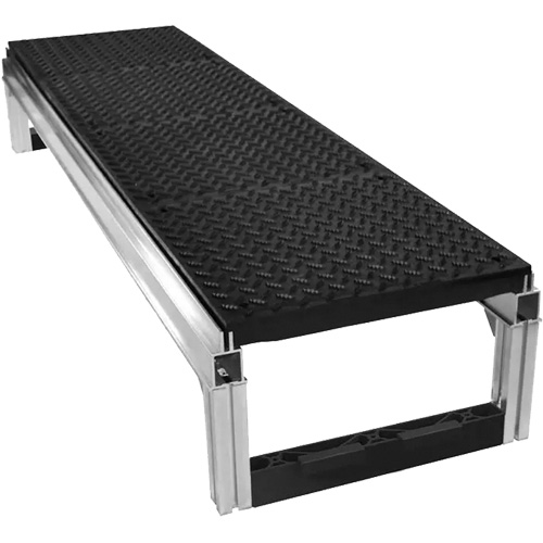 Trousse de plateforme de travail modulaire en aluminium avec surface &agrave; relief &agrave; larmes FOUNDATION, 18" la x 72" pr, Capacit&eacute; de 400 lb, Enti&egrave;rement soud&eacute; Toolneeds Inc.