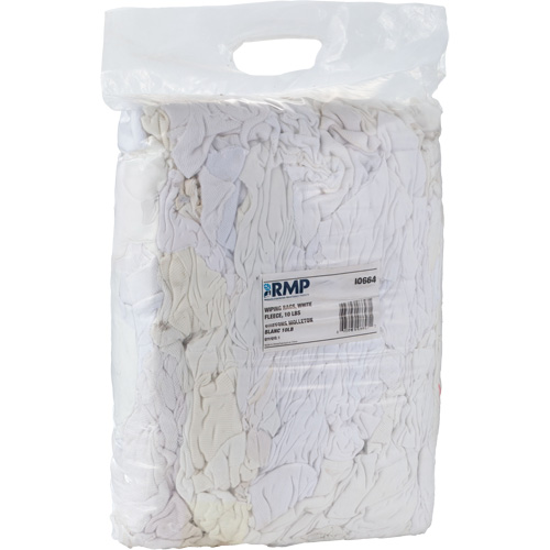 Wiper Rags, Fleece, White, 10 lbs. Toolneeds Inc.