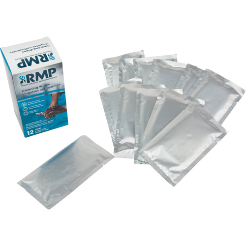 Individually Wrapped Cleaning Wipes, 12 Wipes, 8" x 9-1/2" Toolneeds Inc.