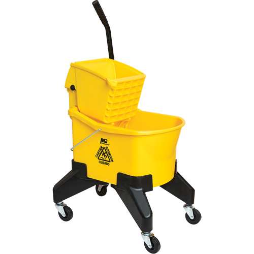 Seau & essoreuse pour vadrouille Grizzly, Pression vers le bas, 8 gal. US (32 pintes), Jaune Toolneeds Inc.