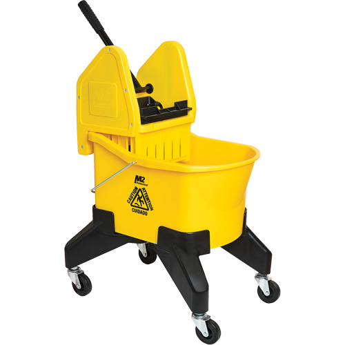 Seau & essoreuse pour vadrouille Grizzly, Pression lat&eacute;rale, 8 gal. US (32 pintes), Jaune Toolneeds Inc.