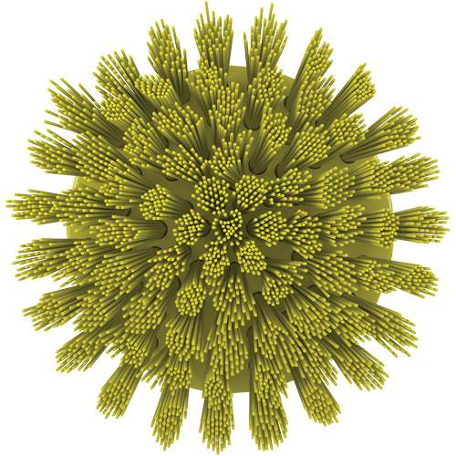 HyDrive Round Drill Brush, Extra Stiff Bristles, 3-1/10" Long, Yellow Toolneeds Inc.
