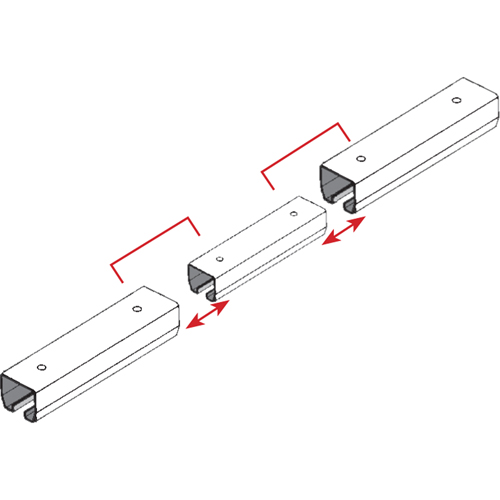 &eacute;clisse pour rail de roulement de mur-rideau Toolneeds Inc.