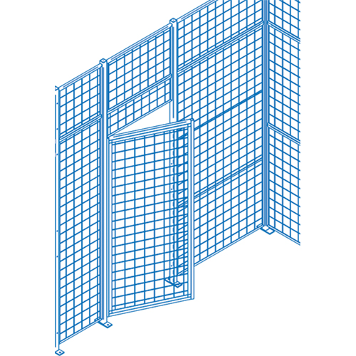 Composantes pour partitions & cloisons grillag&eacute;es - Portes battantes, 4' la x 7' h Toolneeds Inc.