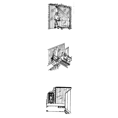 Portes &agrave; lani&egrave;res, 4' x 7' Ouverture de la porte, Largeur des lani&egrave;res 8", &eacute;paisseur  des lani&egrave;res 0,080" Toolneeds Inc.