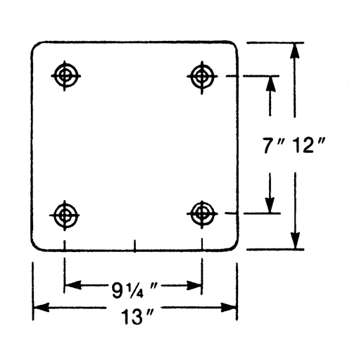 Molded Rubber Dock Guards, Rubber, 13" W x 4" D x 12" H Toolneeds Inc.