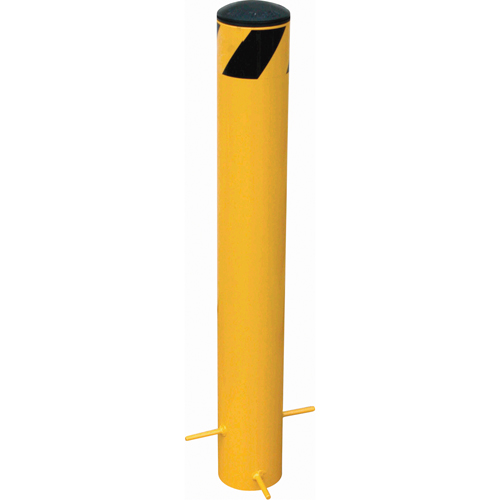 Pour-In-Place Bollards, Steel, 42-1/2" H x 5-9/16" W, Yellow Toolneeds Inc.
