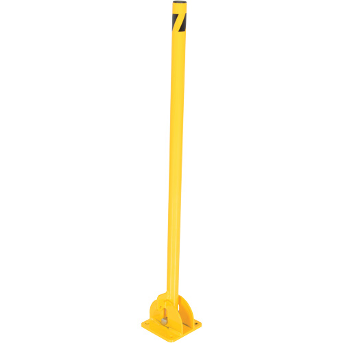 Fold-Down Bollards, Steel, 42" H x 1-3/4" W, Yellow Toolneeds Inc.