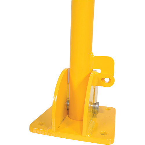 Fold-Down Bollards, Steel, 42" H x 1-3/4" W, Yellow Toolneeds Inc.