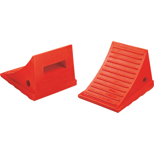 General Purpose Wheel Chocks, Polyurethane, Orange, 7-1/2" W x 8-1/2" D x 6-1/4" H Toolneeds Inc.