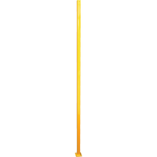 Adjustable Perimeter Guard In-Line Post, 4" W x 96" H, Yellow Toolneeds Inc.