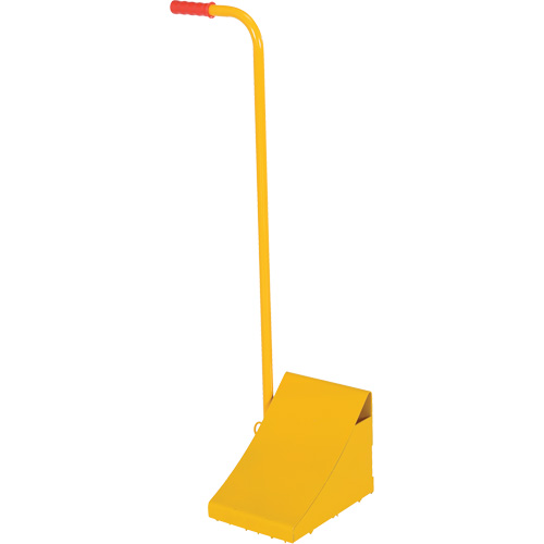 Cale de roue avec poign&eacute;e ergonomique, Acier, Jaune, 8" la x 10-3/4" p x 9-1/8" h Toolneeds Inc.