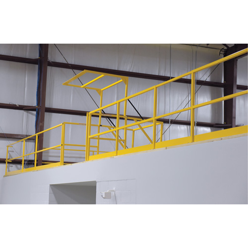 Mezzanine Safety Gate, 68-1/2" L x 42" H, 80-1/16" Raised, Yellow Toolneeds Inc.